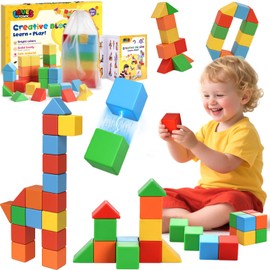 LovesTown Magnetic Building Blocks for Toddlers,Magnetic Cubes for Kids,STEM Montessori Educational Toys for Boys Girls 28PCS