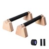 Wooden Parallettes Solid Pushup Bars Stands Dip Calisthenics Bars Non-slip