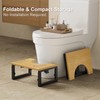 Wood Foldable Toilet Poop Stool Adult, 7" 8" 9" Height