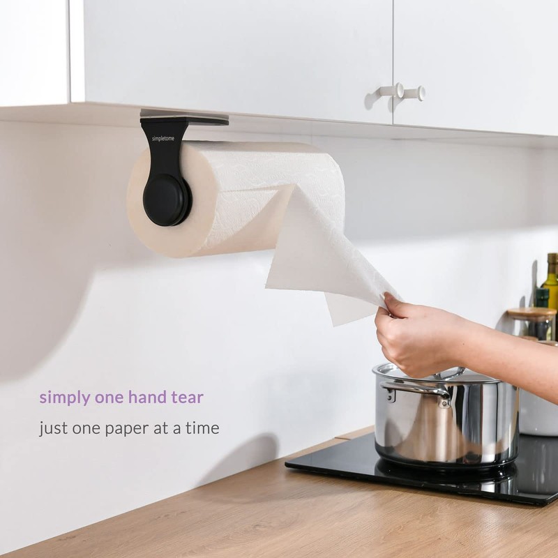 simpletome ONE Hand Simply Tear Paper Towel Holder Under Cabinet