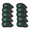 10 PCS Golf Club Head Covers Four Leaf Clover Pattern