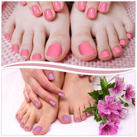 Maitys 336 Pieces 12 Sets Toenail Press on Fake Toe Nails Short Square False Glue on Solid Color Full Cover Press Nails Matte Fake Toenails for Women(Modern Colors)