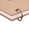 A4 Kraft Scrapbook,Blank Ring Binder Notebook Notepad Loose Leaf Sketchbook