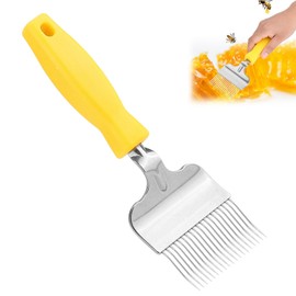 Bee Honey Uncapping Fork, BeeKeeping Stainless Steel Uncapping Fork Honey Comb Beekeeping Tine Uncapping Fork Hive for Honey Extracting Tools