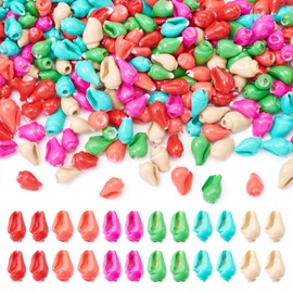 Craftdady 300 pcs Natural Spiral Sea Shell Beads for Jewelry Making Colorful Spiral Conch Shells Spacer Beads with Hole Tiny Ocean Beach Seashells for Bracelet Necklace Making DIY Craft Supplies