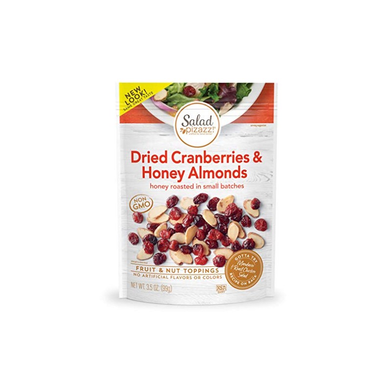 Salad Pizazz! Almond Toppings, Honey Roasted with Cranberries - Snack
