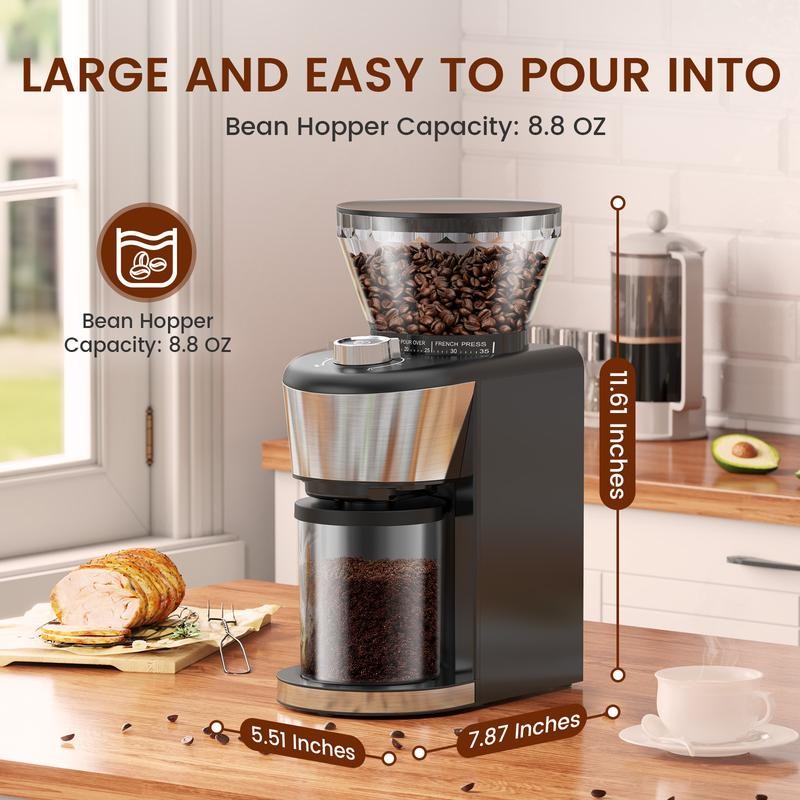 COWSAR COWAR Coffee Grinder Electric Burr Mill, Conical Burr Espresso