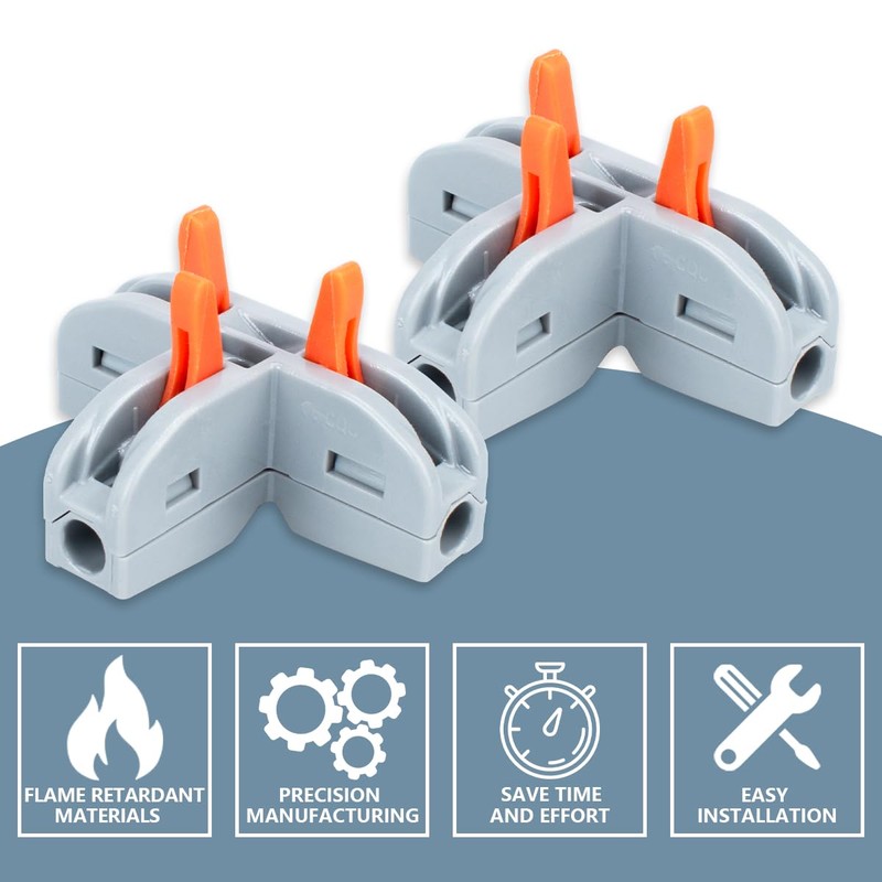 Innfeeltech 10 Pieces Connection Terminal T Shape 3-Port Connector Terminal