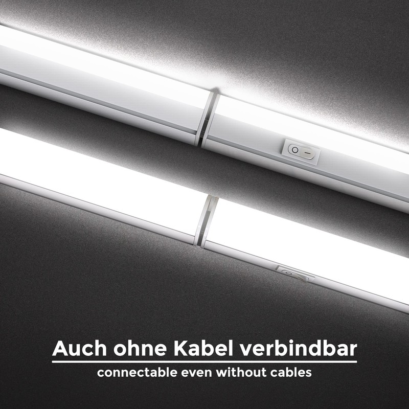 B.K.Licht - LED Strip with On/Off Switch, Neutral White Light