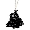 Dusk India Panjab Map Acrylic Car Hanging Both Accessories Printed