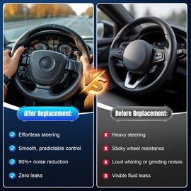 Power Steering Pump with Pulley Fits for Ford F150 2004-2008, Expedition Navigator 2003-2006,Lincoln Mark LT 2006-2008 4.6L/5.4L Replaces N7120122A1, 6L3Z3A674B, 20312P1 Power Assist Pump