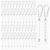 WADY Beadable Keychain Bars 20 Pcs Metal DIY Bead Keychain