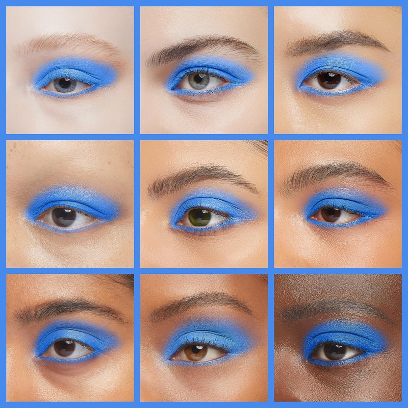 IS'MINE Single Blue Matte Eyeshadow Powder Palette High Pigment, Longwear,