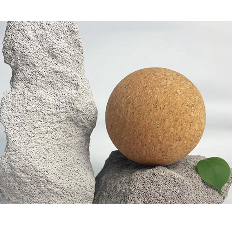 Priaora 2pcs Cork Massage Bal with Bag, Yoga Cork Ball