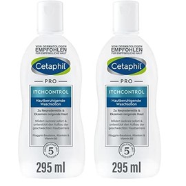 CETAPHIL PRO ItchControl Hautberuhigende Waschlotion, 295ml, Für zu Neurodermitis & Ekzemen neigende Haut, Reinigt sanft schäumend, spendet intensiv Feuchtigkeit, Auch für sensible Baby- & Kinderhaut