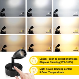 WTNYOU 12V LED RV Interior Reading Light, Dimmable, with Dual USB Ports, RV Bedside Reading Light with Touch Switch, for Campers and Travel Trailers