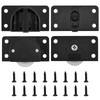 ZIUZI Cabinet Door Sliding Silent Plastic Roller Pulleys, Closet Sliding
