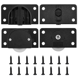 ZIUZI Cabinet Door Sliding Silent Plastic Roller Pulleys, Closet Sliding Door Wheels, Cabinet Hardware Component Door Track Wheel for Home Wardrobe Sliding Door, Screen Doors and Closet (2 Set)