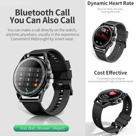 Men's Smartwatch with Phone Function, 2022 1.32 Inch HD Full Touchscreen Watch Men's Smartwatch with Bluetooth Call, IP67 Fitness Tracker SpO2 Heart Rate Monitor Calories Sleep Monitor Android iOS
