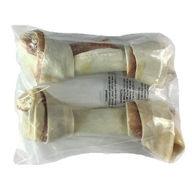 Chicken and Rawhide Twister Bone Chew, Product of Brazil, 8 to 9 Inches Long, 2 Count per Package