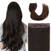 Invisible Wire Hair Extensions Real Human Hair - 16 Inch