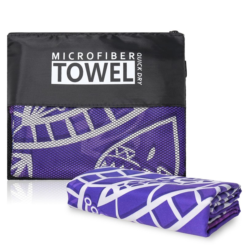 CrystErzoix Microfibre Beach Towels Lightweight Large Towels for Adults Sand