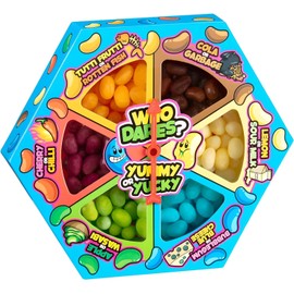 Jelly Bean Game Who Dares? Yummy or Yucky Flavour Fun Spin Wheel Game Xmas Gift 120g 2Pack (hexagon2)
