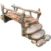 Mokoboho Fairy Garden Bridge, Acrylic, Stone and Log Design, 7.5"