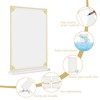 Folgtek 2-pack Clear Acrylic Sign Holder, Multipurpose L-Shape Table Stands