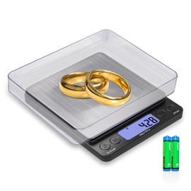 SKEAP Digital Jewelry Scale – 500g x 0.01g Precision Gold Scale for Jewelers & Collectors, Digital Pocket Scale with Backlit LCD, Tare Function– Ideal for Gemstones, Bullion & Coins.