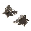 JINXM Antique Bronze Embossing Latch Hasps (for Lock) with Hinges