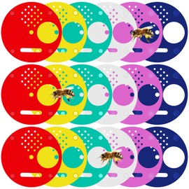 60 Pcs Plastic Bee Hive Box Entrance Gate 2.68 Inch Entrance Disc Bee Nest Door Round Beehives Vents for Swarm Traps Horizontal Hives Beekeeping Equipment Beehive Tool