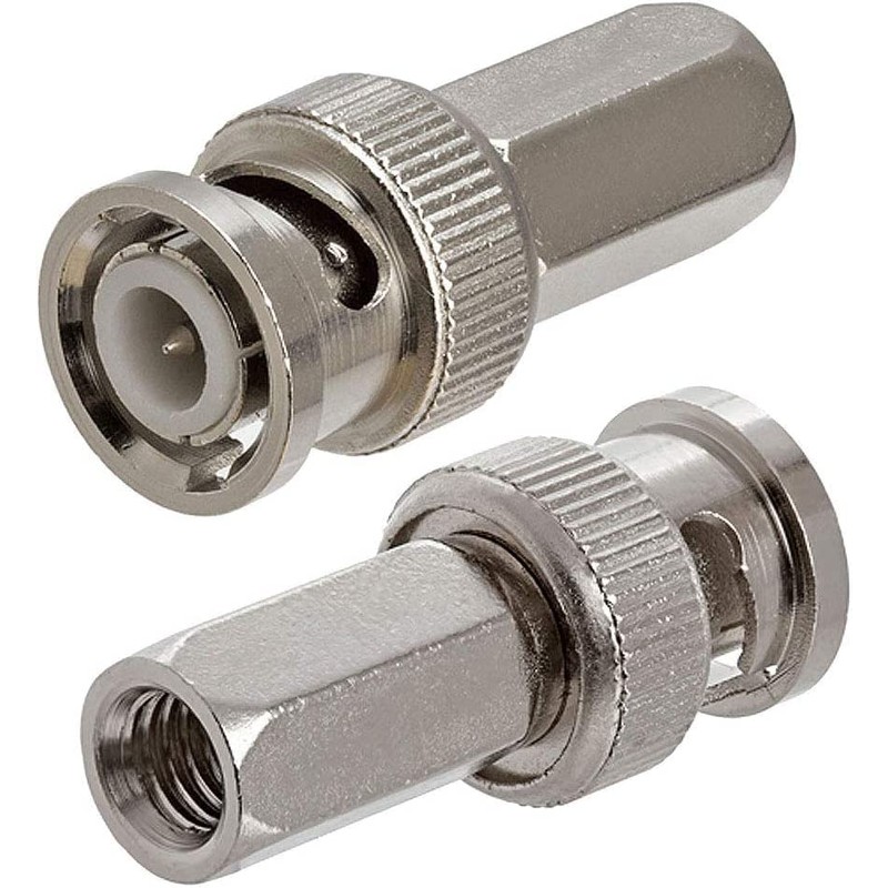 V-Fiabilidad 25PCS RG59 Coaxial Cable Connector, CCTV Twist On BNC