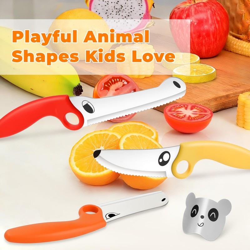 ZLemma Kids Kitchen Knife Set with Magic Book Gift Box