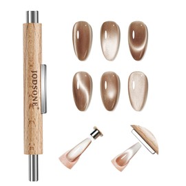 JODSONE 3-in-1 Cat Eye Magnet for Nails, Cylindrical & Square Magnets Nail Art Pens,Multi-Function Strong Magnet Nail Art Tool for Cat Eye Design DIY(Magnet Only, No Gel Included)