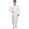 NY Threads Luxurious Mens Shawl Collar Fleece Bathrobe Long Spa