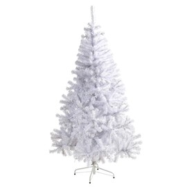 Nearly Natural 6ft. White Artificial Christmas Tree with 680 Bendable Branches
