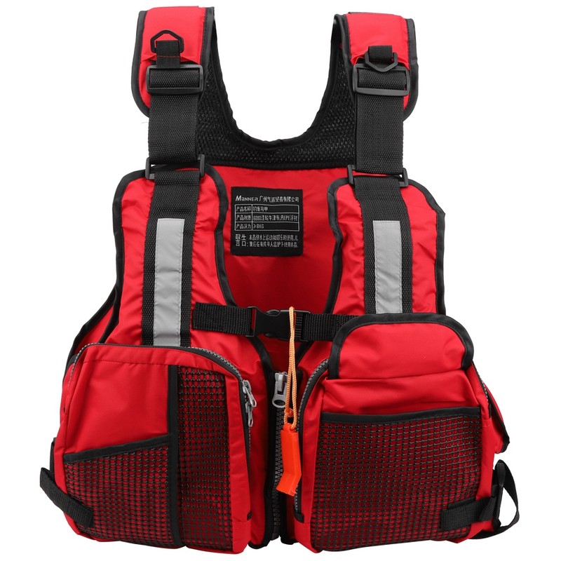 Portable Adult Floating Vest Fishing Waistcoat Multi Pocket Life Jacket