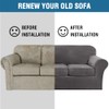 H.VERSAILTEX 4 Pieces Thick Velvet Sofa Covers Couch Covers for