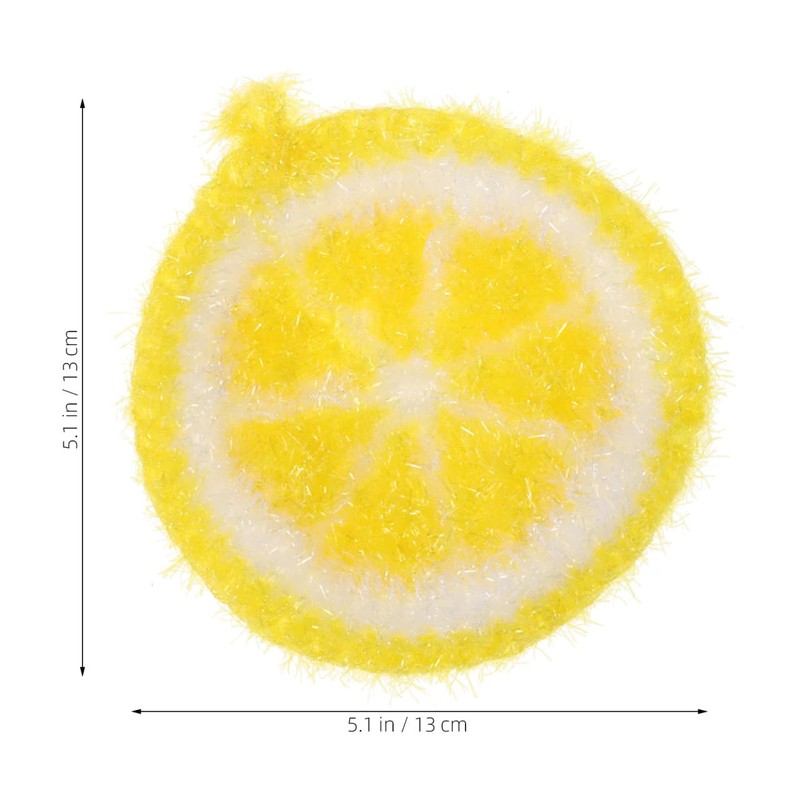 Lemon Kitchen Dish Cloths 4 Pack Shaped Dishes Cleaner Cloths