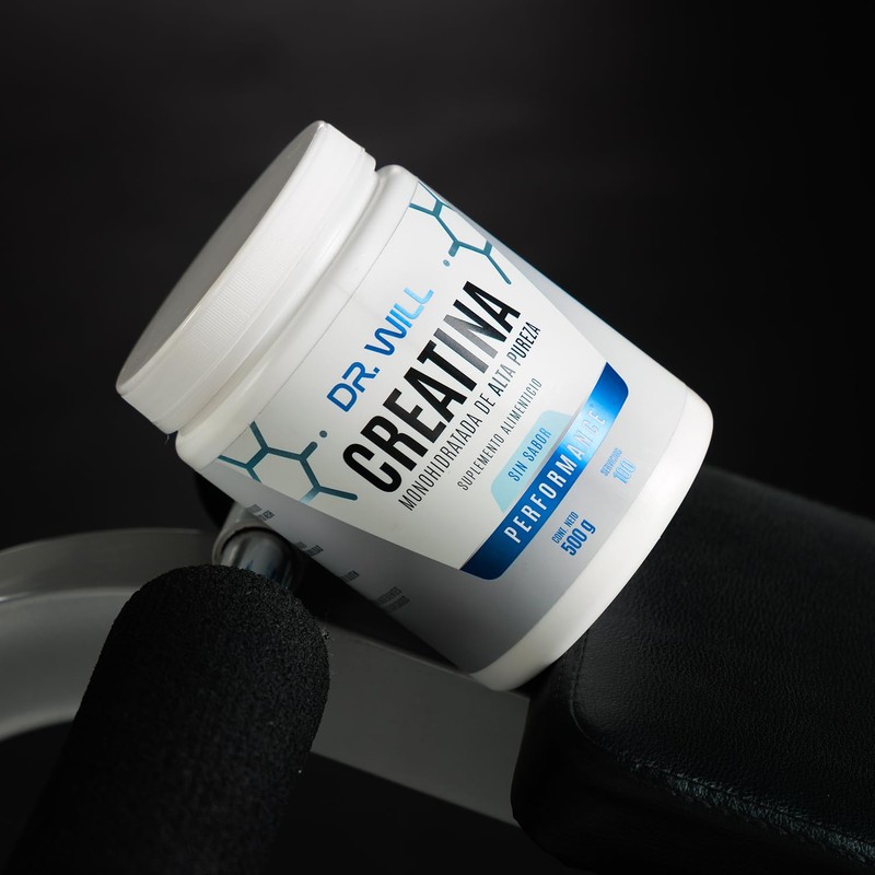 Dr Will Creatina Monohidratada, Suplemento Alimenticio sin Sabor, 500g, 100