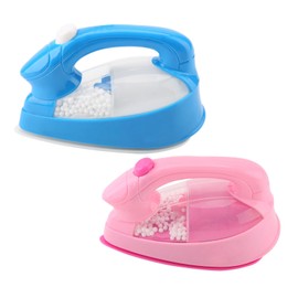 1PCS Random Color Mini Electric Iron Plastic Pink Kids Children Baby Girl Pretend Play Home Appliances Toy