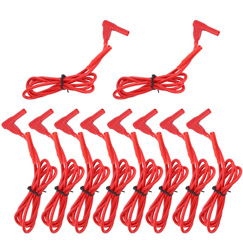 10 Sets Multimeter Test Line 4mm Male to Male Leads
