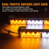 Xprite White Amber LED Emergency Traffic Advisor Strobe Dual Light