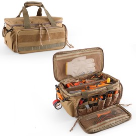 16-Inch Tool Bag with 16 Packets,Tools Bag for Men with Anti-friction Bottom,Electrician Tool Bag Organizer,Mechanics Tool Storage Bag for Repairman,Carpenters,Handyman,Khaki