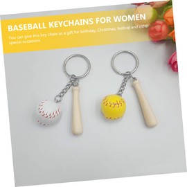 STOBOK 3sets Fashion Baseball Keychain Sports Key Ring for Boys 12-14 Baseball Accessories for Boys and Girls Women Men 5pcs*3