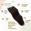 Tape in Hair Extensions Human Hair, #2 Dark Brown Seamless