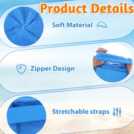 Yuomeaz 4 Pcs Sand Remover for Beach, Talc-Free Sand Removal Bags for Adults, Soft Skin-Friendly Sands Remover for Beach Vacation Camping