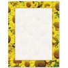 Paperdirect Evanish Sunflowers Thanksgiving Fall Autumn Theme Paper Stationery, Border