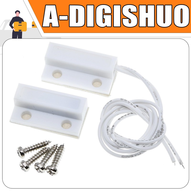A-DIGISHUO 3PCS MC-38 Wired Security Window Gate Contact Sensor Alarm